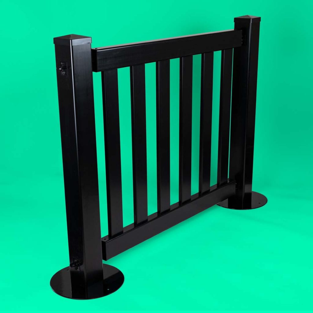 Portable Event Fence Black Picket Fence Crowd Barrier Solution