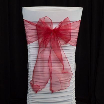organza chair sashes - Red