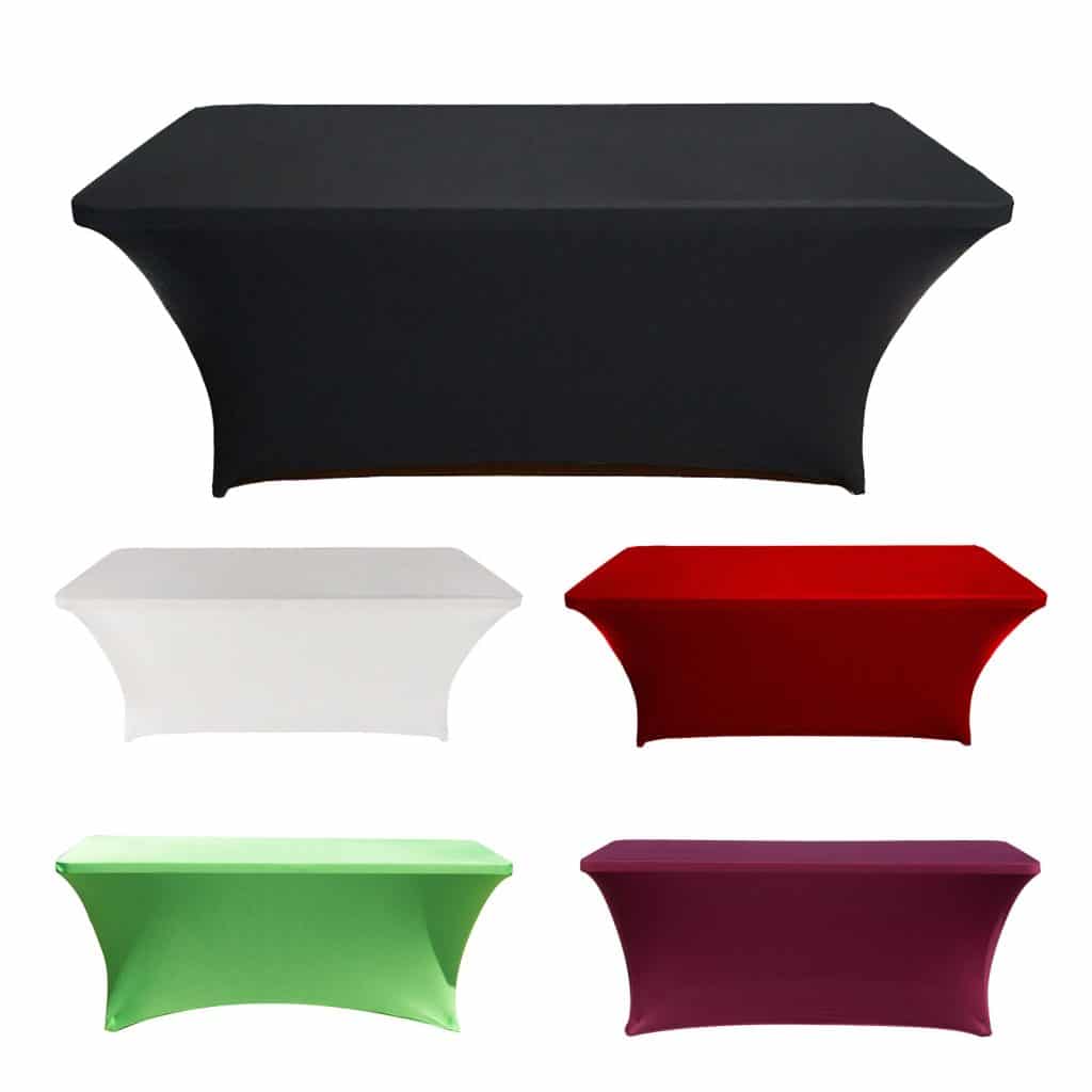 1.8m Spandex Trestle Table Covers available in a range of colours