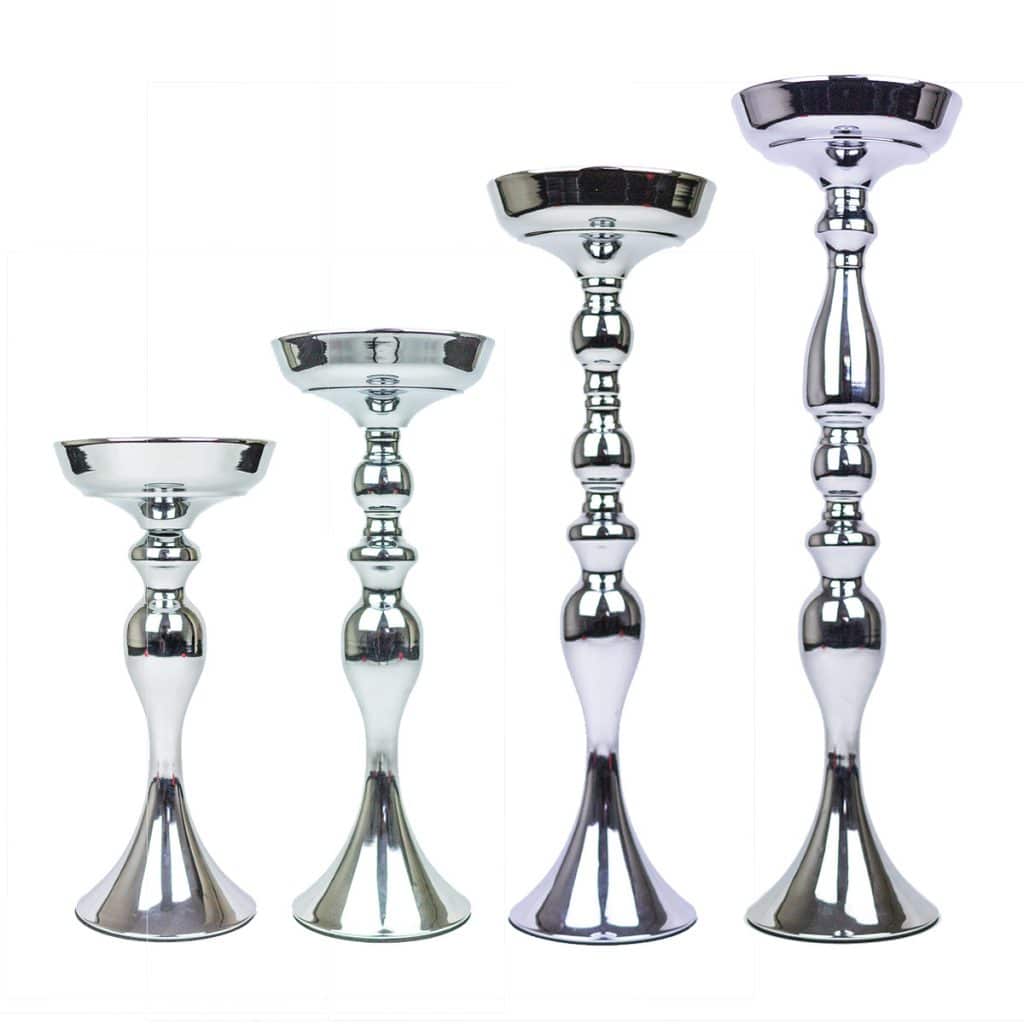 Polished Candle Holder Unique twisting metal design with shining