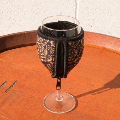 Neoprene Wine Glass Cooler - Gold