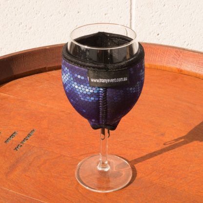 Neoprene Wine Glass Cooler - Blue