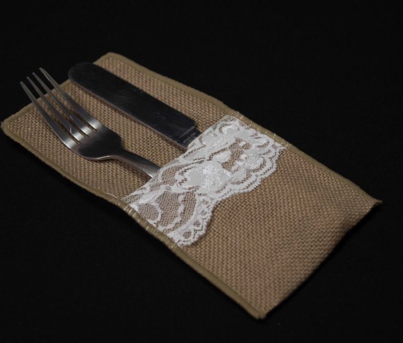 Hessian Cutlery Holder