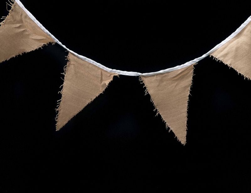 Hessian Bunting Flags