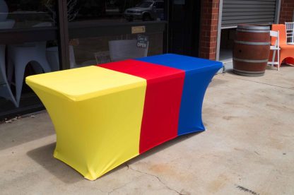 spandex trestle table cover - Crows Table Cover