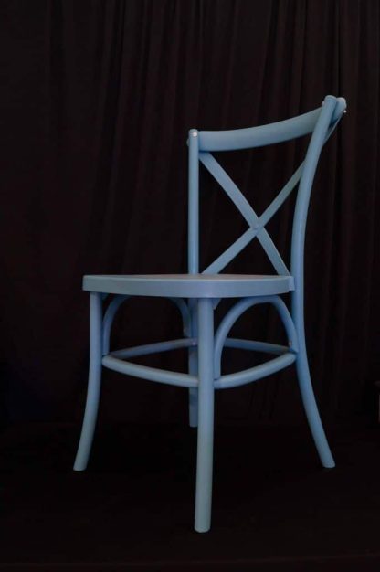 Cross Back Chair - Blue