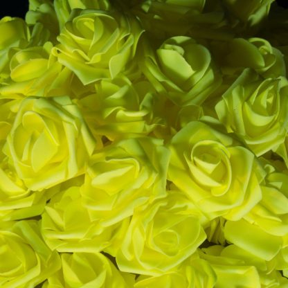 Yellow Foam Rose Heads