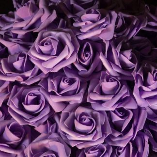 Purple Foam Rose Heads