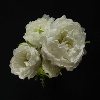 Artificial Peony Flowers - 7 Head - White
