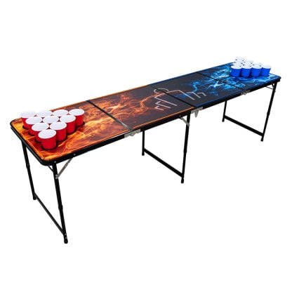 LED Beer Pong Table Fire - Folding Portable Beer Pong Party Game Gift