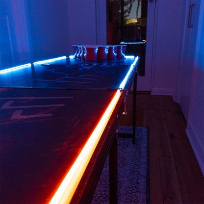 Light Up LED Beer Pong Table Fire - Folding Portable Beer Pong Party Game Gift