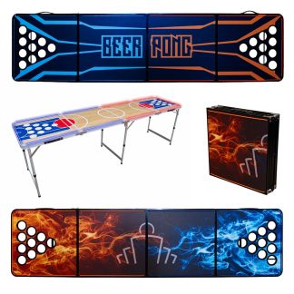 LED Beer Pong Table - Folding Portable Beer Pong Party Game Gift