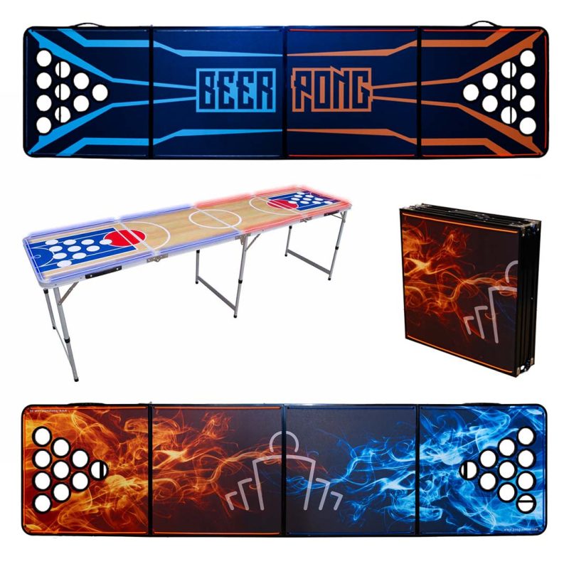 LED Beer Pong Table - Folding Portable Beer Pong Party Game Gift