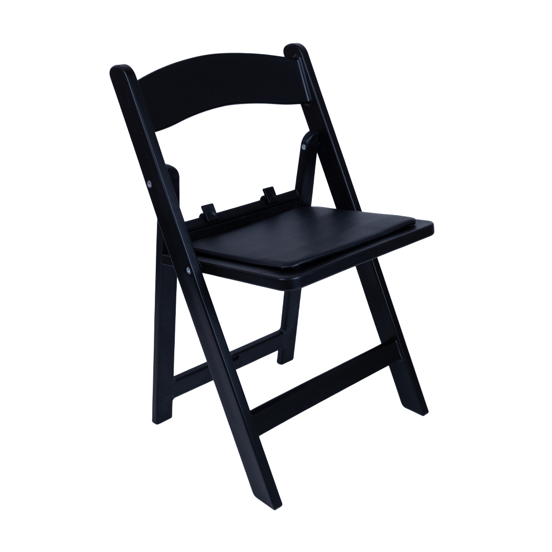 Child Size Americana Chair in black – mini foldable event chair made from durable UV-stabilised polypropylene, ideal for kids’ parties, weddings and indoor or outdoor use.
