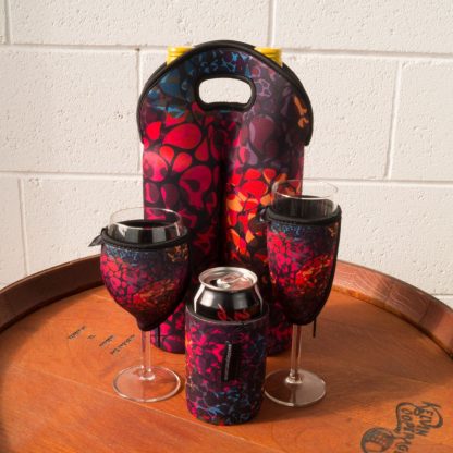 Wine and Champagne Neoprene Cooler Set - Multicolour