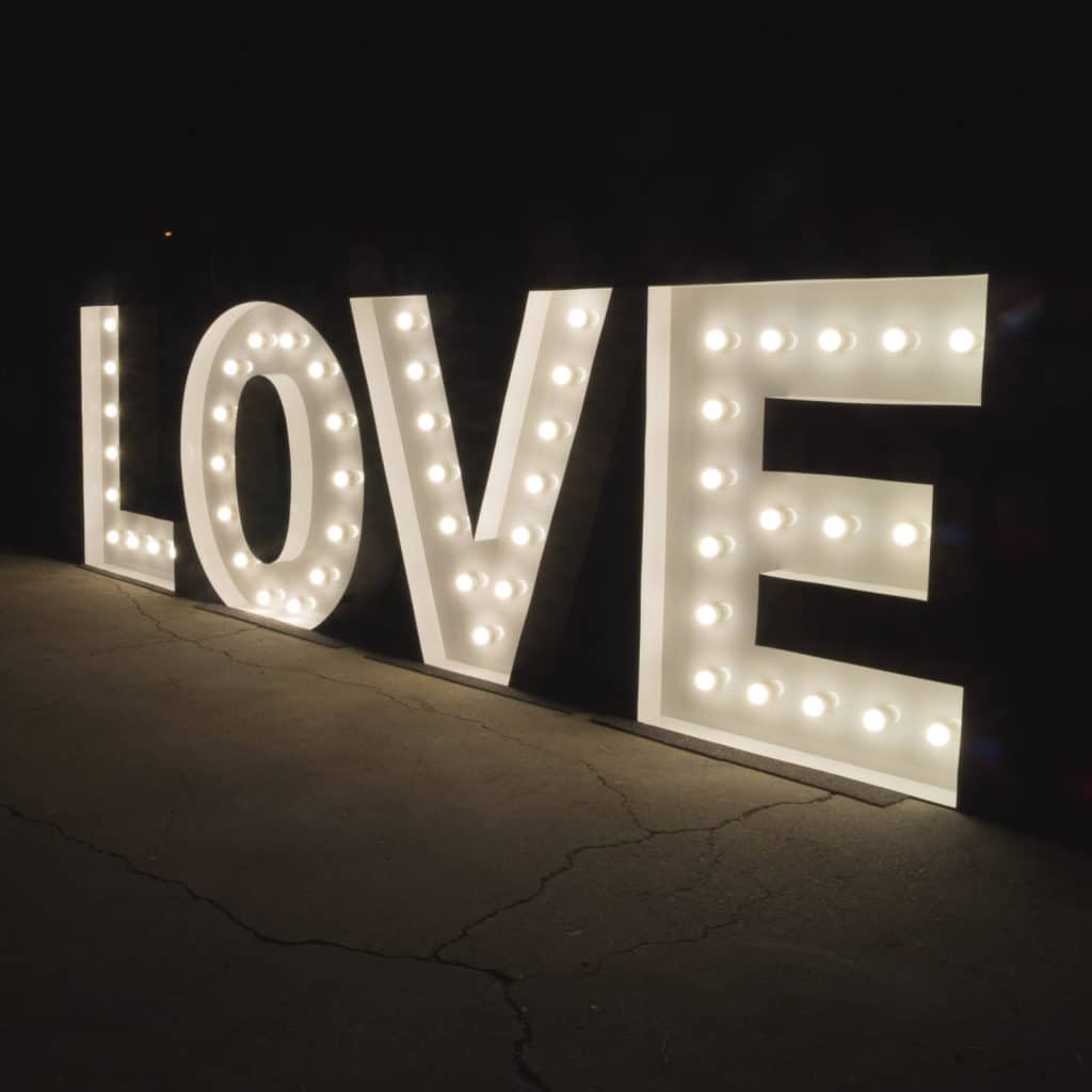 Light Up Letters Stunning 1.2m Illuminated Marquee Love Letters