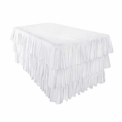 3 Tier Table Cloth - White