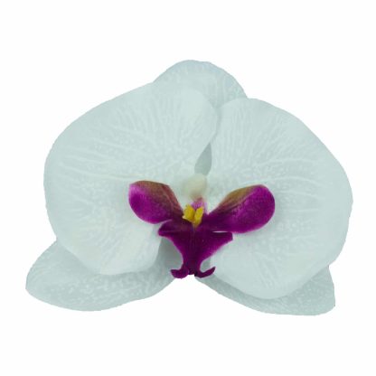 Artificial Orchid Flower Heads Top - White and Purple