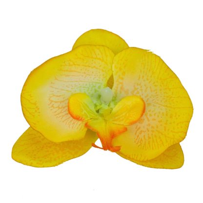 Artificial Orchid Flower Heads Top - Yellow