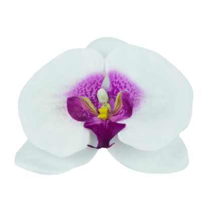 Artificial Orchid Flower Heads Bottom - Artificial Orchid Flowers Heads Top - White and Purple 2
