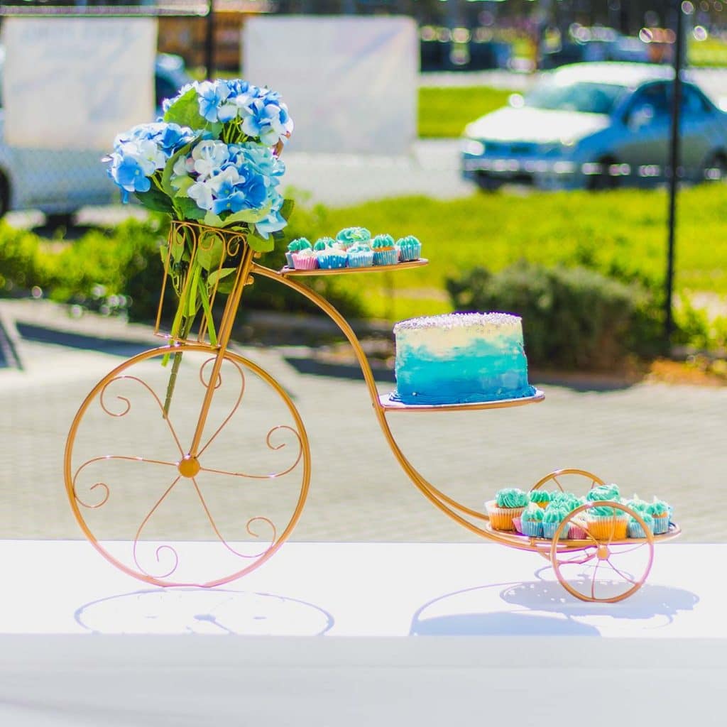 Tricycle Shaped Vintage Cake Stand Cakes, Platters Or Pot Plants