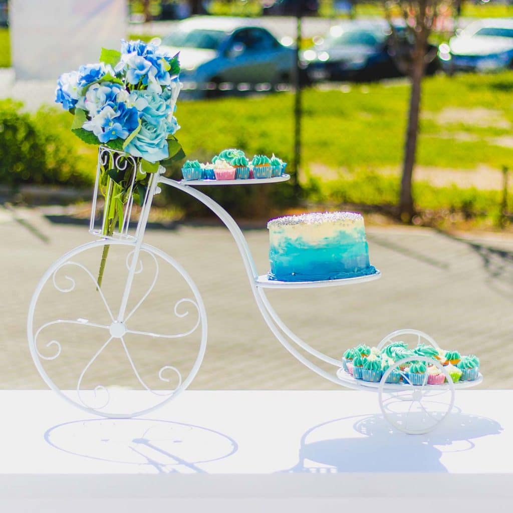 Tricycle Shaped Vintage Cake Stand Cakes, Platters Or Pot Plants
