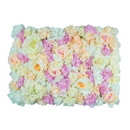 Mixed Pastel Pink and Apricot Flower Wall Panels