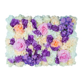 Mixed Pastel Purple and Pink Flower Wall Panels