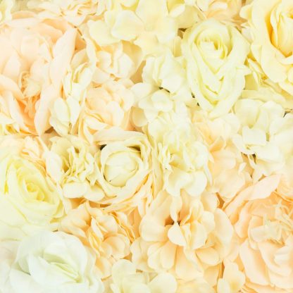 High Quality Mixed Flower Wall - Apricot Cream and Yellow 2
