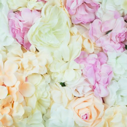 High Quality Mixed Flower Wall - White, Pink and Apricot