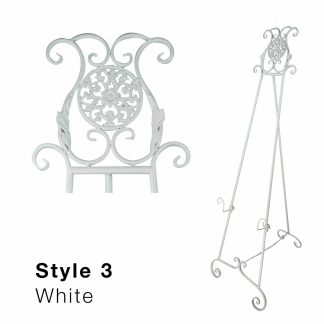 ornate metal display easel