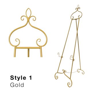 ornate metal display easel