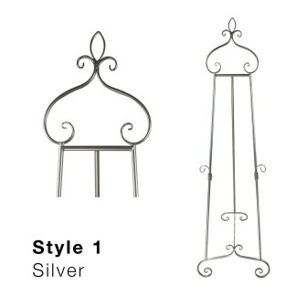 ornate metal display easel