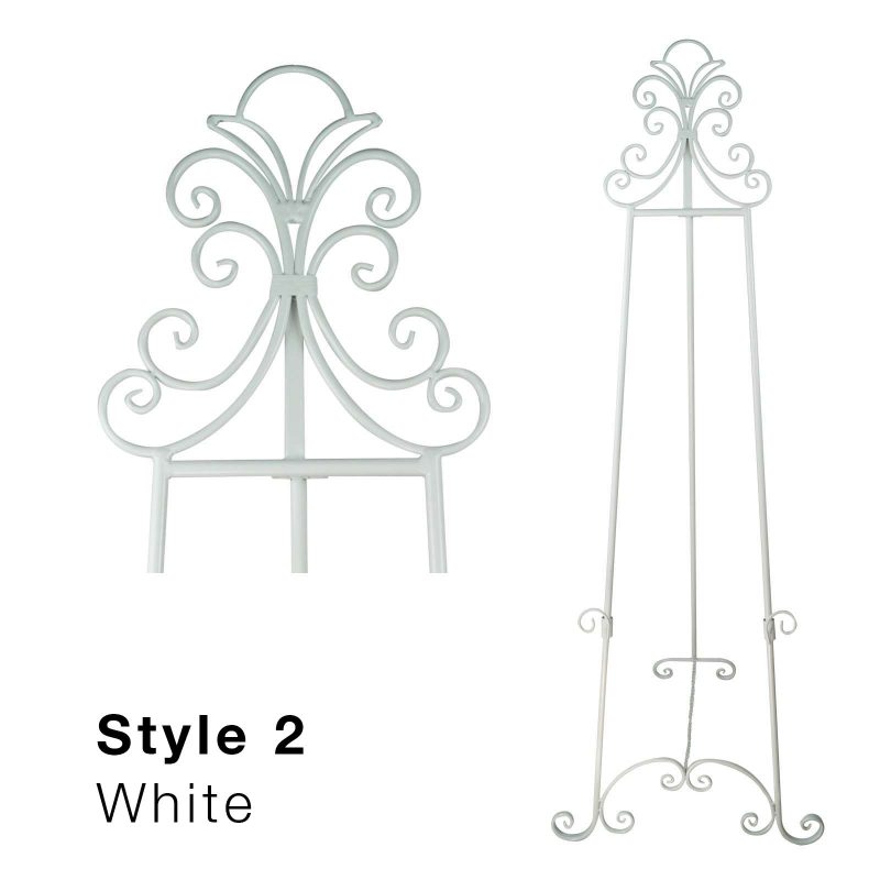 ornate metal display easel