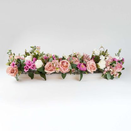 Flower Wall Edging Or Table Runner - Style 3 Pink