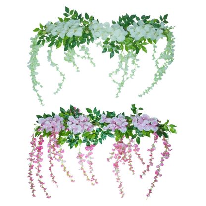 Artificial Orchid and Wisteria Edging