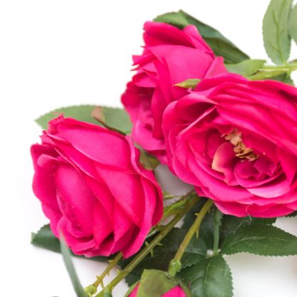Artificial Garden Rose Spray Pink RSE018