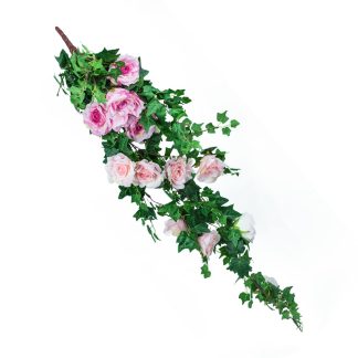 Artificial Rose and Ivy Spray FLW004