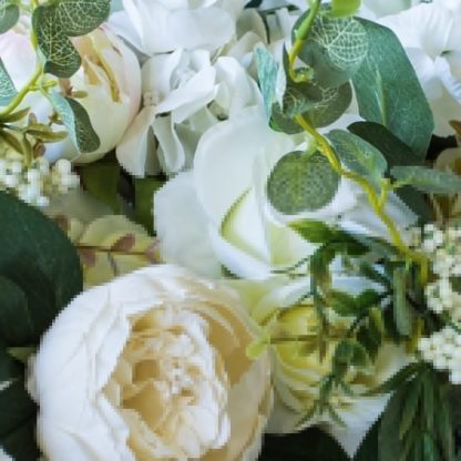 Artificial Flower Wreath White