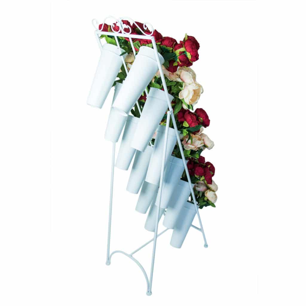 Six Tier Flower Display Stand 12 x Metals Buckets