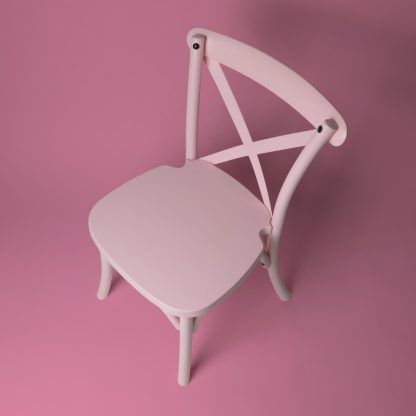 Child Size Cross Back Chair - Pink