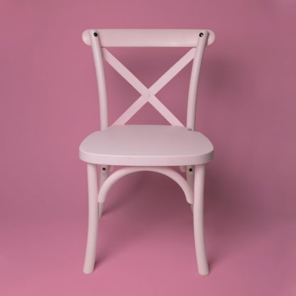 Child Size Cross Back Chair - Pink