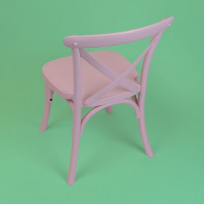 Child Size Cross Back Chair - Pink