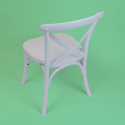 Child Size Cross Back Chair - White