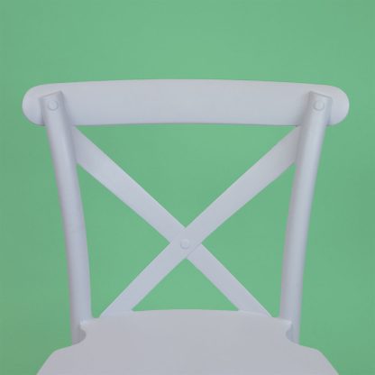 Child Size Cross Back Chair - White