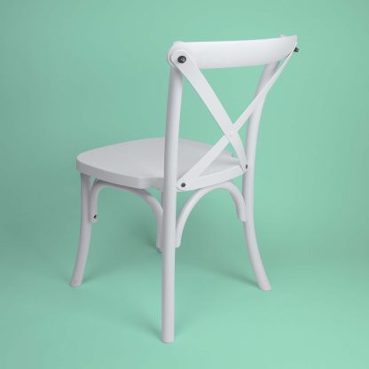 Child Size Cross Back Chair - White