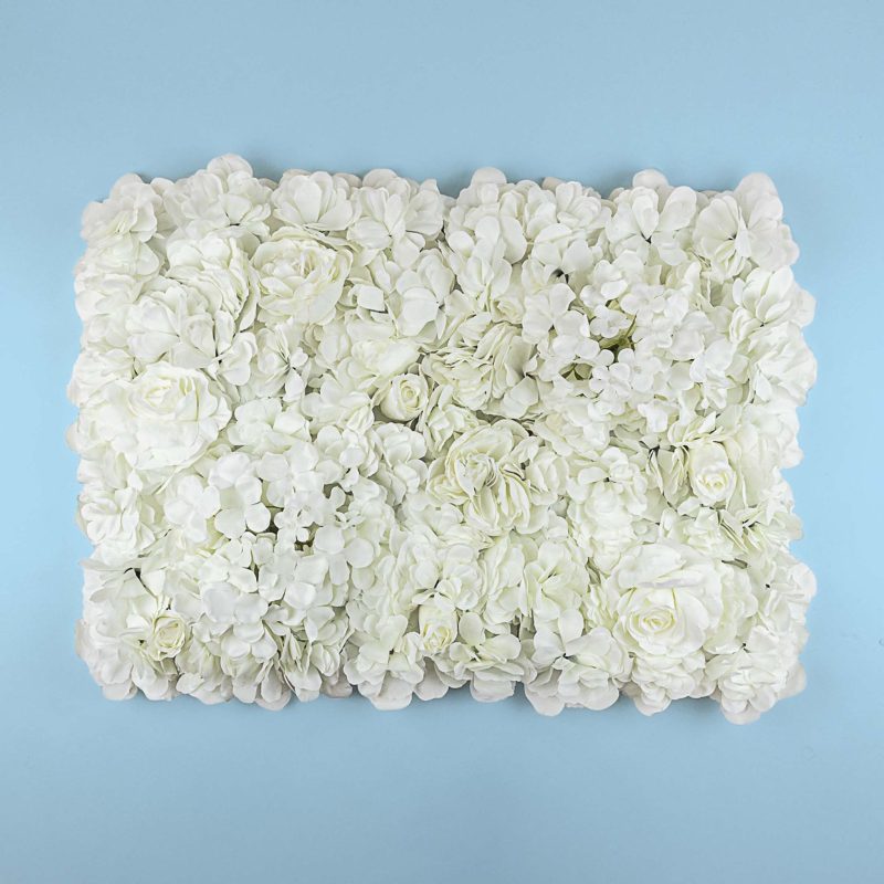 High Quality Mixed Flower Wall - FW034 White