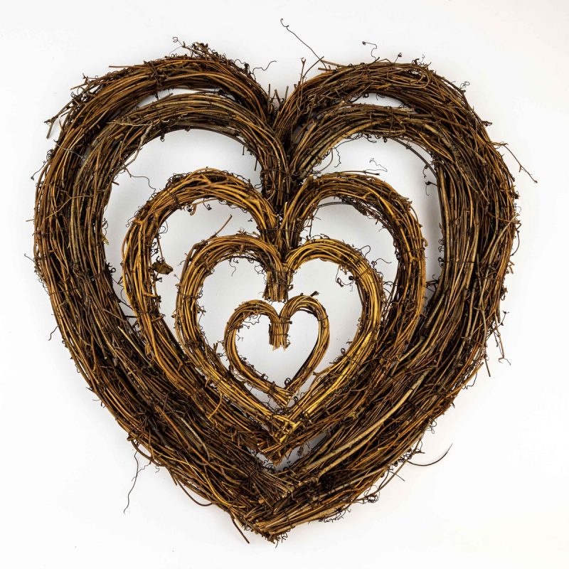 Rattan Heart Wreath