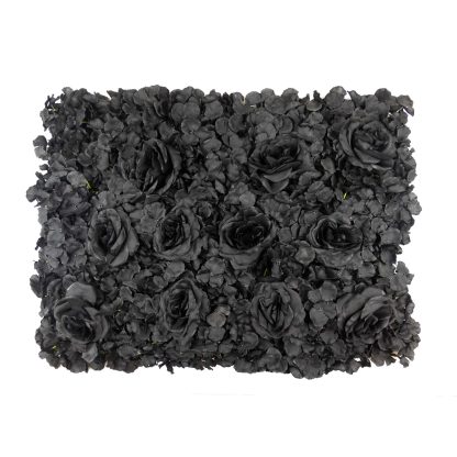 Rose Flower Wall Panels - Black FW080