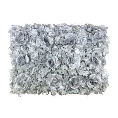 Rose Flower Wall Panels - Silver FW081